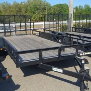 Triple Crown 7X18 Utility Trailer | Black | Rear Gate | ATV7X18